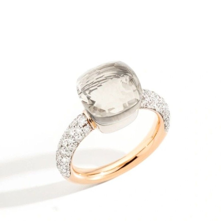 Juwelen rene kahle | Pomellato Nudo Classic Ring Witte Topaas Diamonds