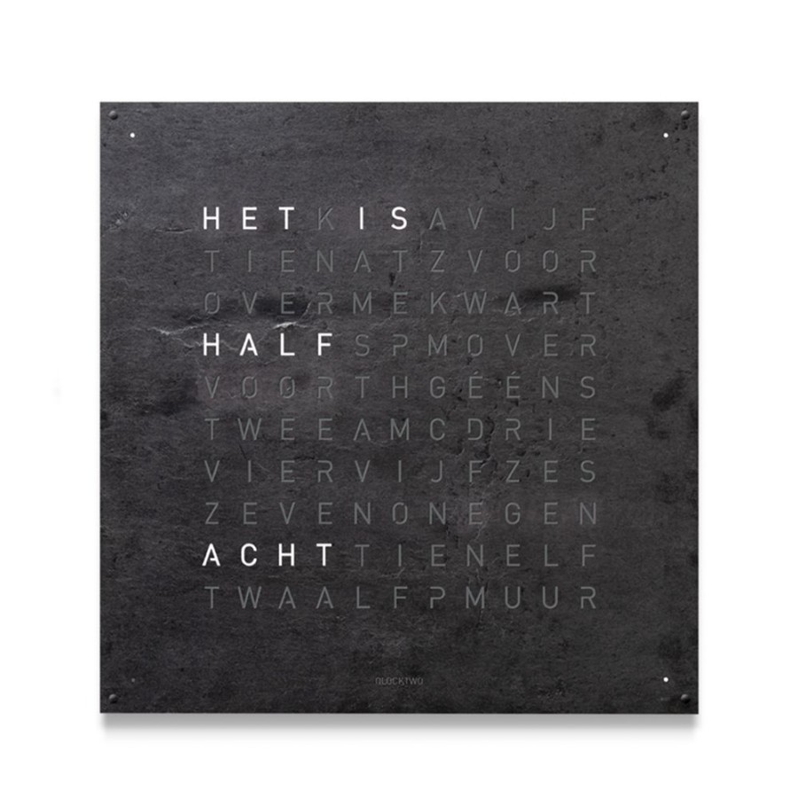 Horloges rene kahle | Qlocktwo Large Metamorphite 90X90 Cm