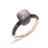 Juwelen rene kahle | Pomellato Nudo Petit Ring Obsidiaan Diamonds