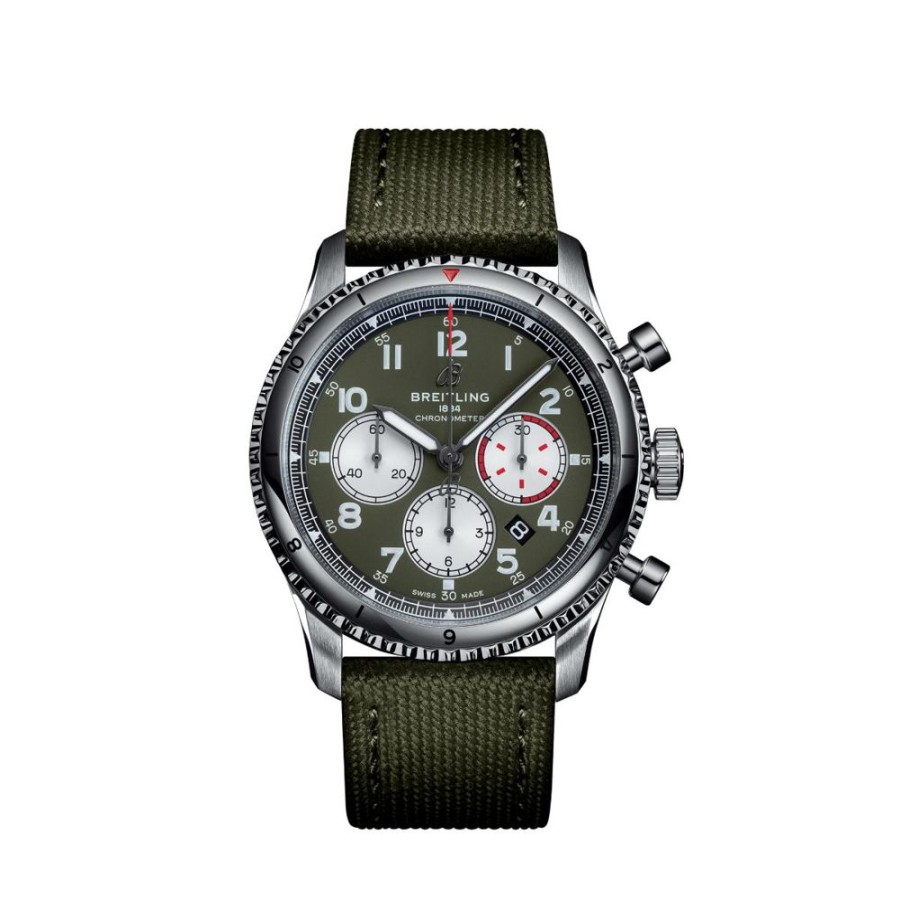 Horloges rene kahle | Breitling Super Avi B04 Chronograph Gmt 46 Curtiss Warhawk