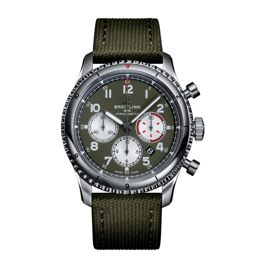 Horloges rene kahle | Breitling Super Avi B04 Chronograph Gmt 46 Curtiss Warhawk