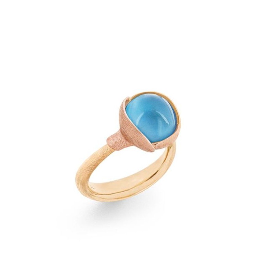 Juwelen rene kahle | Ole Lynggaard Lotus Ring Sky Blue Topaas