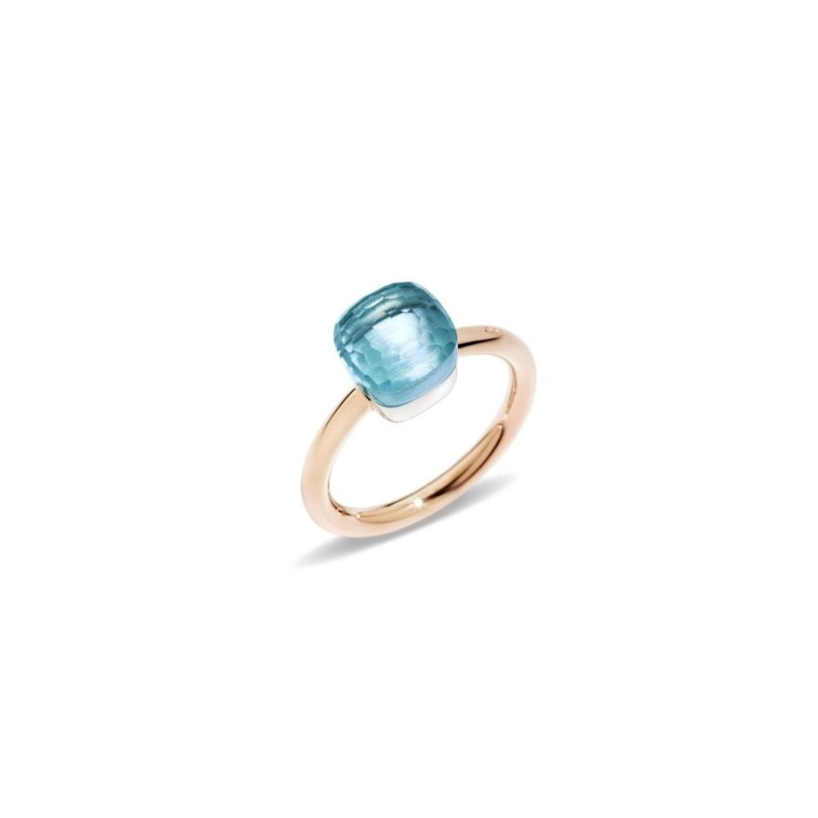 Juwelen rene kahle | Pomellato Nudo Petit Ring Blauwe Topaas