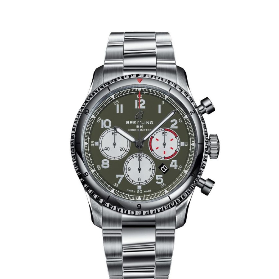 Horloges rene kahle | Breitling Aviator 8 B01 Chronograph 43 Curtiss Warhawk