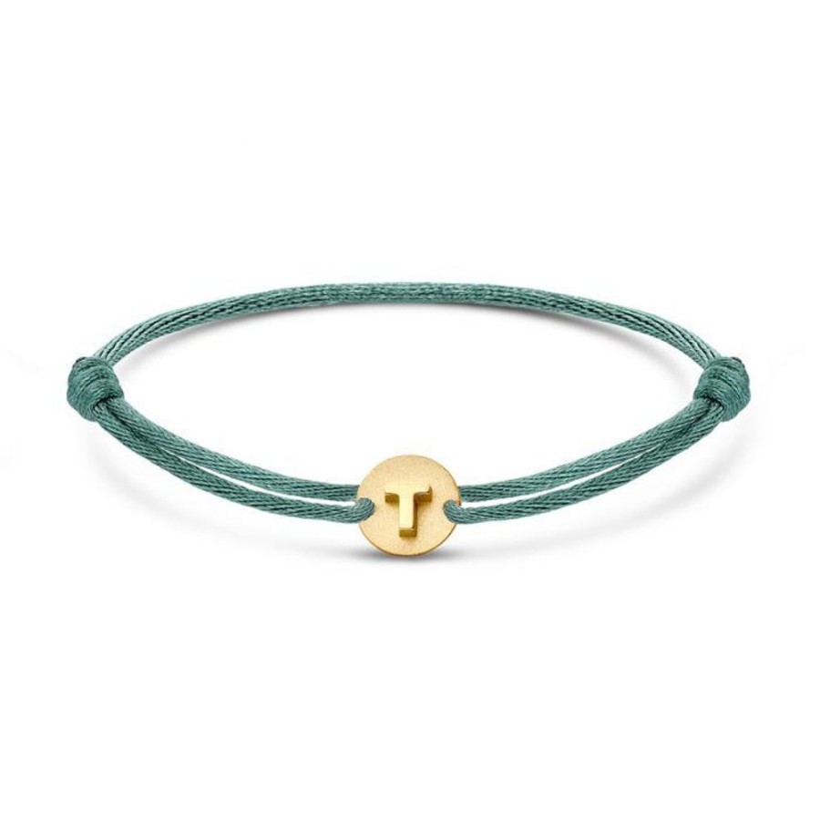 Juwelen rene kahle | Minitials Disc Signature Satijn Armband