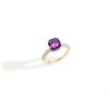 Juwelen rene kahle | Pomellato Nudo Petit Ring Amethist Diamonds