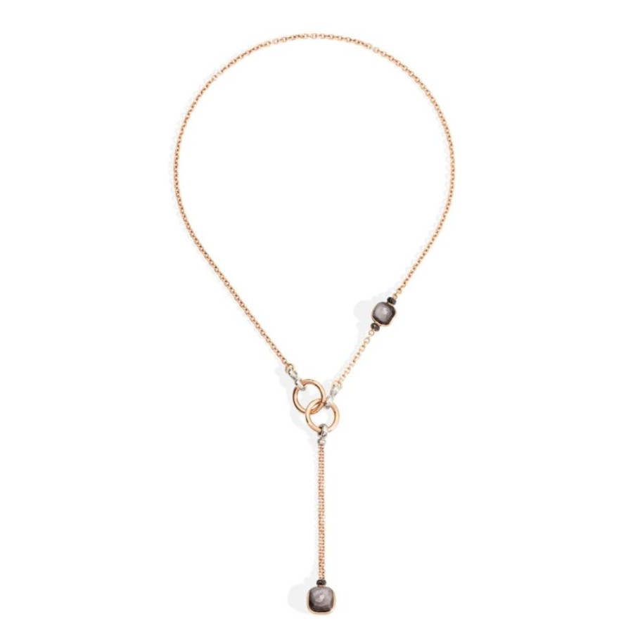 Juwelen rene kahle | Pomellato Nudo Lariat Collier Obsidiaan