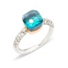 Juwelen rene kahle | Pomellato Nudo Petit Ring Topaas Deep Blue Diamonds