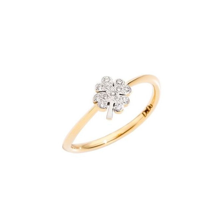 Juwelen rene kahle | Dodo Four Leaf Clover Ring Diamonds Small