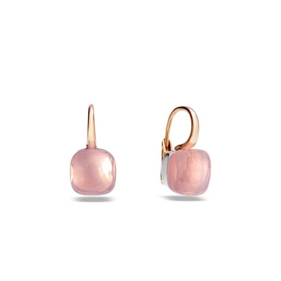 Juwelen rene kahle | Pomellato Nudo Classic Oorhangers Rose Quartz