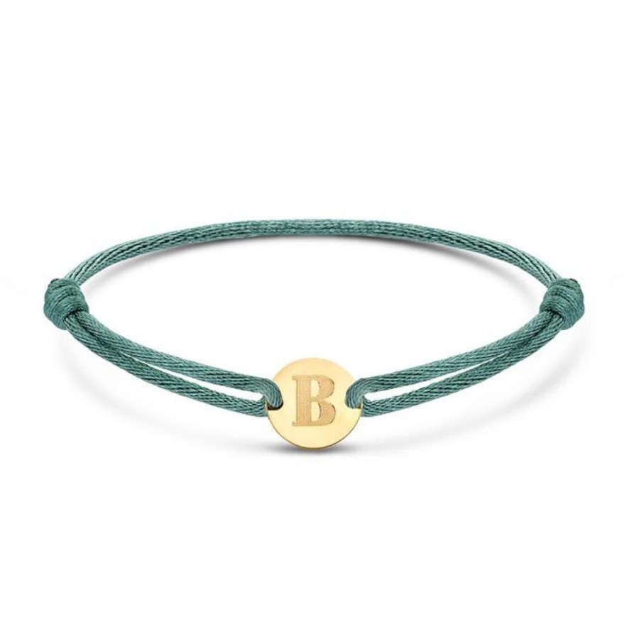 Juwelen rene kahle | Minitials Kleine Disc Satijn Armband