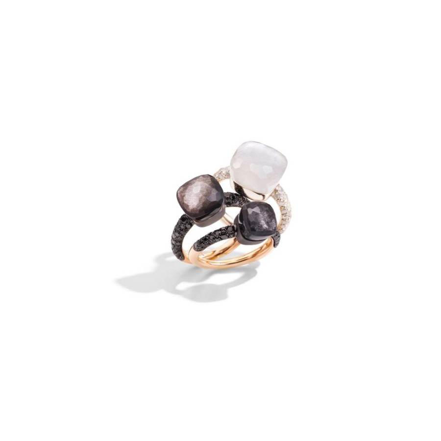 Juwelen rene kahle | Pomellato Nudo Classic Ring Obsidiaan