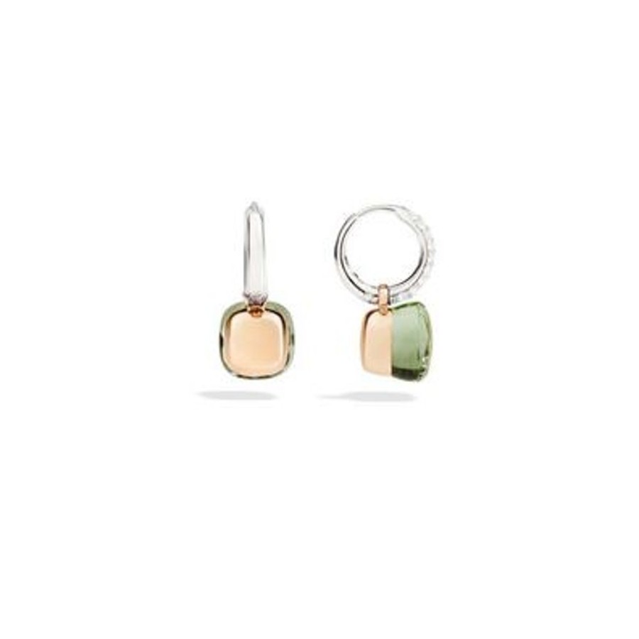 Juwelen rene kahle | Pomellato Nudo Classic Oorhangers Prasoliet Diamonds