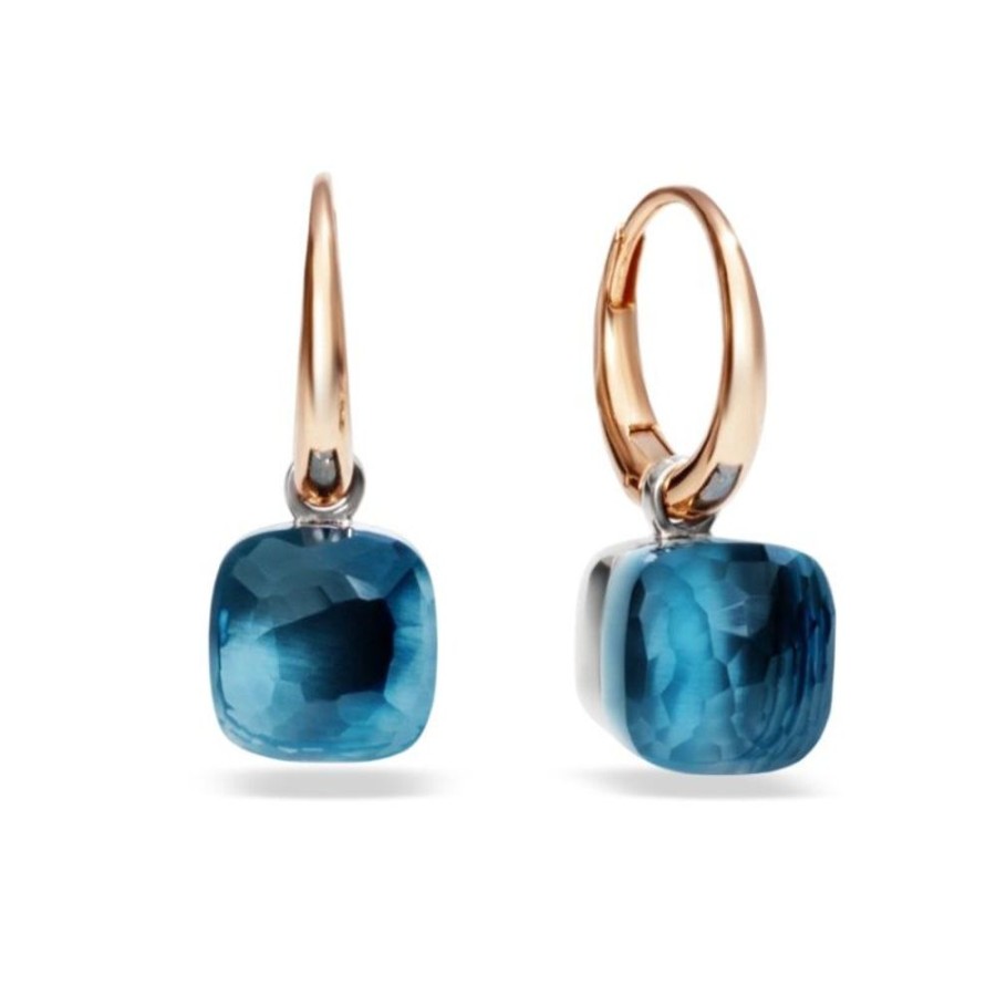 Juwelen rene kahle | Pomellato Nudo Petit Oorhangers London Blue Topaas