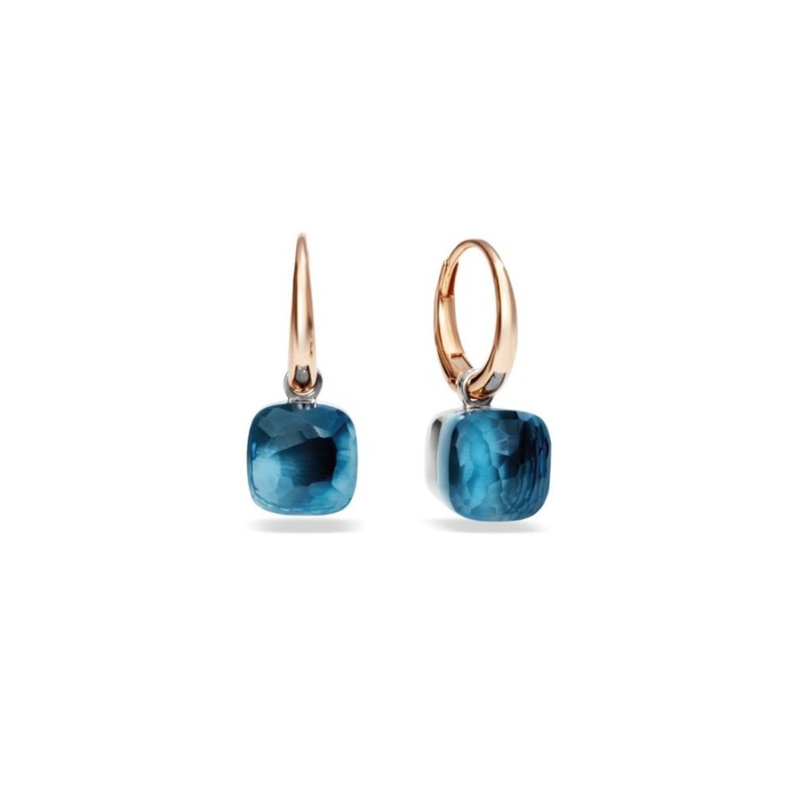 Juwelen rene kahle | Pomellato Nudo Petit Oorhangers London Blue Topaas