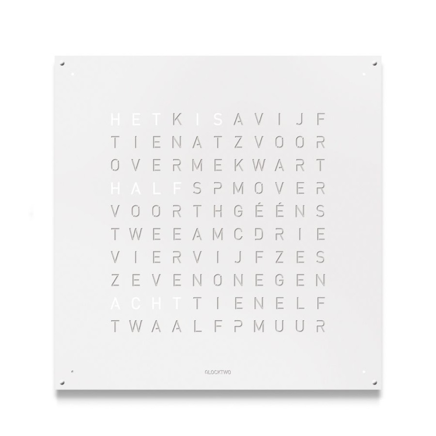 Horloges rene kahle | Qlocktwo Classic White Pepper 45X45 Cm