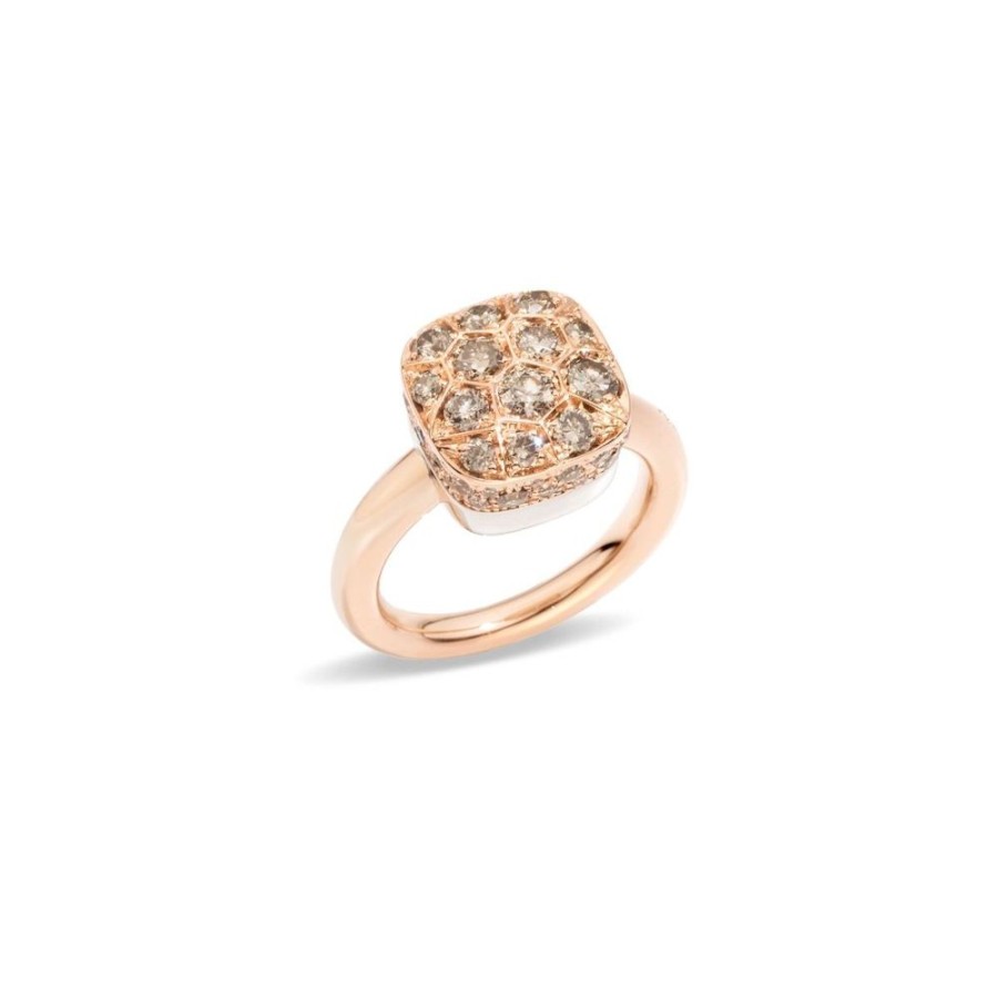 Juwelen rene kahle | Pomellato Nudo Grande Ring Diamonds Cognac