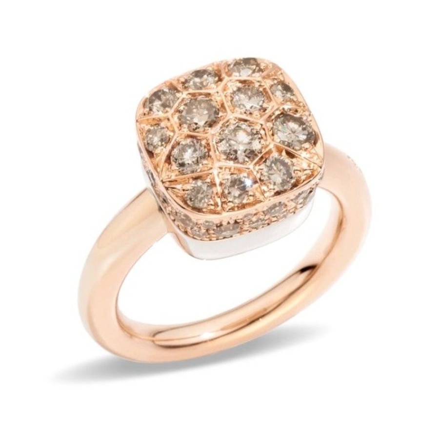 Juwelen rene kahle | Pomellato Nudo Grande Ring Diamonds Cognac