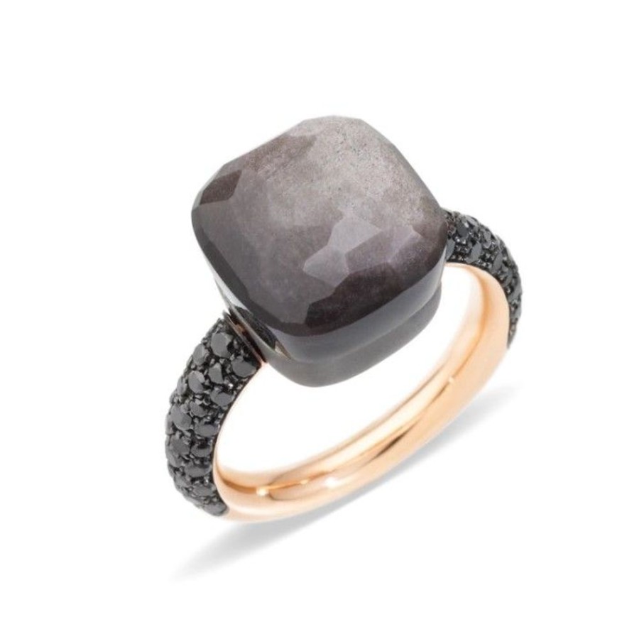 Juwelen rene kahle | Pomellato Nudo Grande Ring Obsidiaan