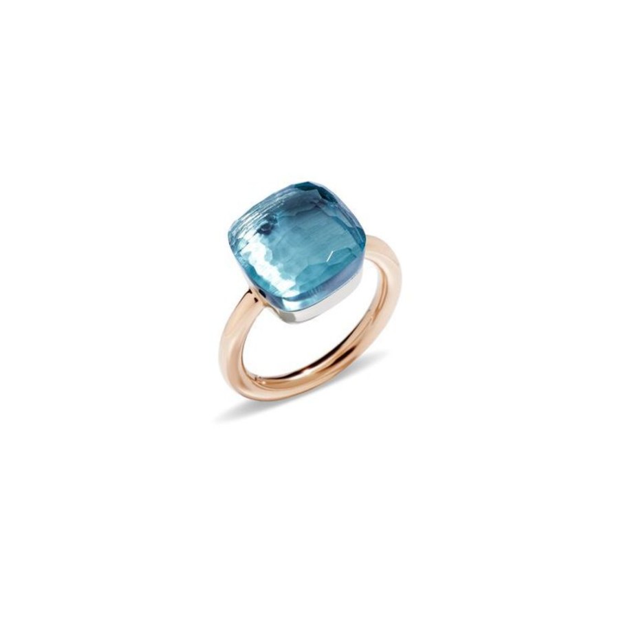 Juwelen rene kahle | Pomellato Nudo Grande Ring Blauwe Topaas